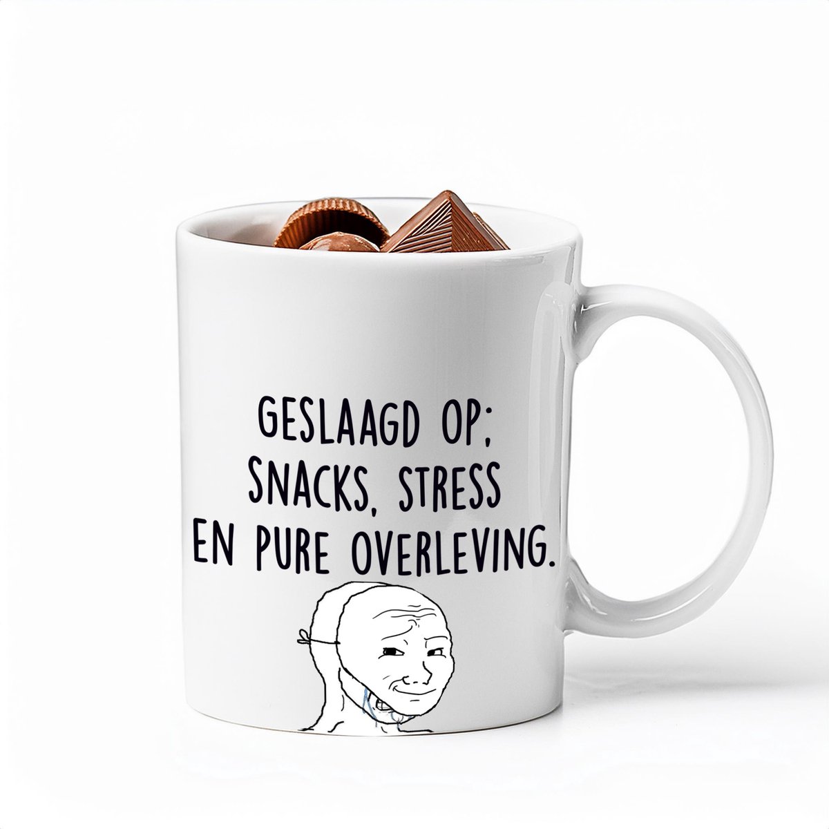 Mok - Geslaagd Pure Overleving - Het perfecte cadeau voor het Slagen van je Examen en het Halen van je Diploma