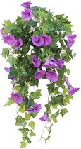 KZQ 1 pièce - Fleurs artificielles suspendues - Fausses fleurs artificielles en plastique - Décoration - Vigne - Pétunia vigne - Convient pour clôture, jardin intérieur et extérieur, porche, avant-toit, décoration murale de mariage