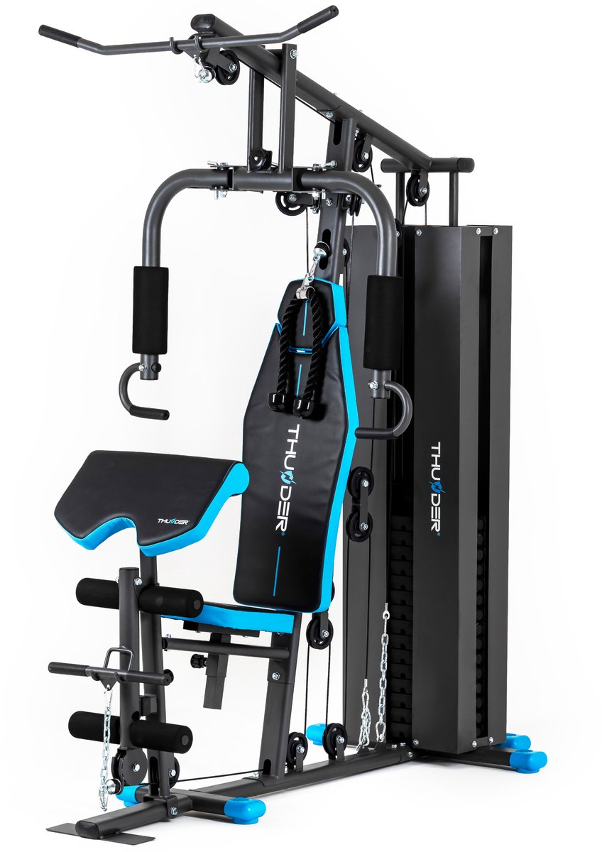 THUNDER® FORCE Home Gym - Krachtstation met 87 kg Gewichtsstapel - Fitnessstation