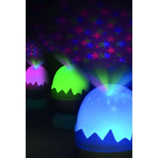 Bo Jungle - Nachtlampje Kinderen - Netstroom of batterijen - Bedlamp Baby - Sterrenhemel plafond Kinderkamer- Met muziek en geluiden - Timer 15 minuten - - Egg Night Light Projector with Music Turquoise van Merkloos — afbeelding 3