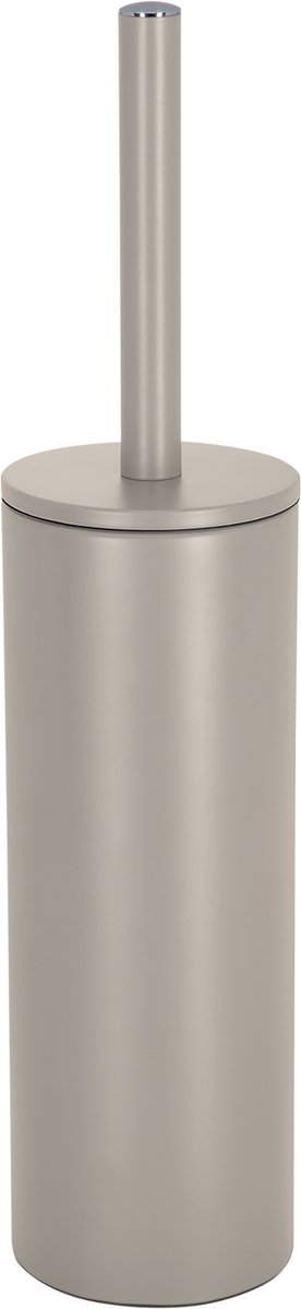 spirella WC Borstel met Houder - AKIRA - Vrijstaande Toiletborstel - Staal - Taupe - Modern Design