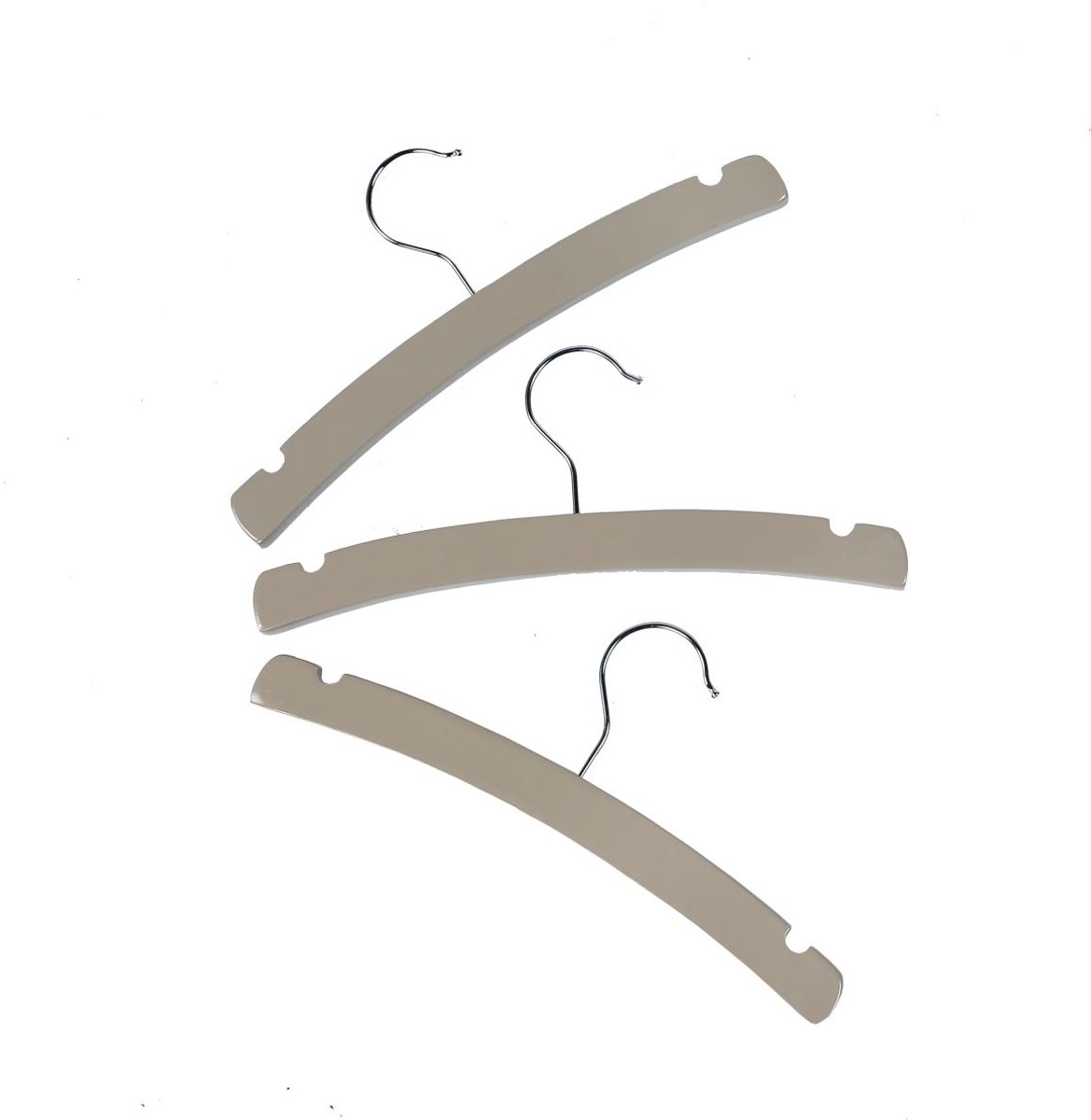 Babsana Kledinghanger Hout Taupe 3-Pack