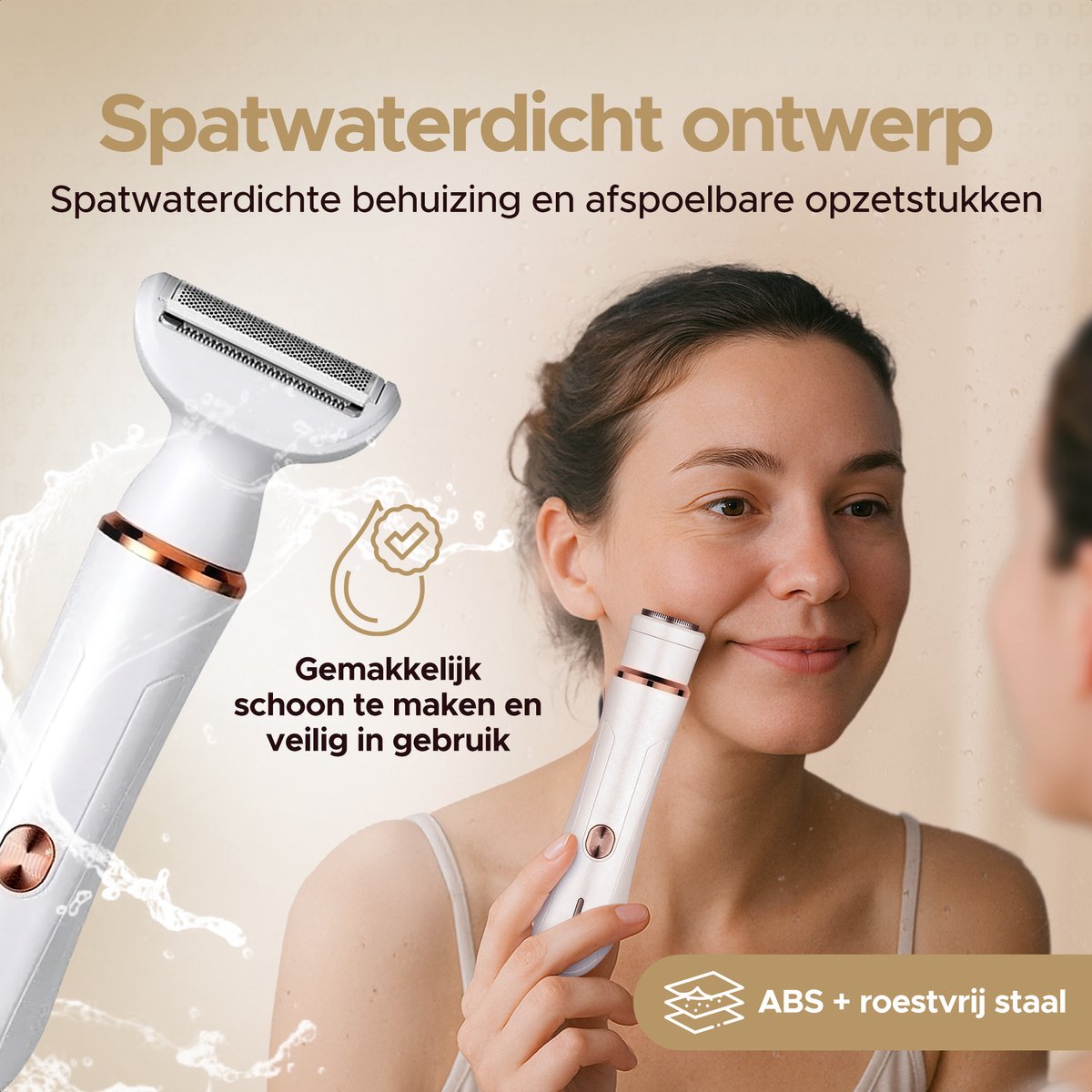 Parvale® Ladyshave 4 in 1 - Ladyshaves voor Vrouwen – Scheerapparaat Vrouw - Trimmer - Epileerapparaat dames - Epilator - Gezichtsepilator - Bikinitrimmer - Gezichtsontharing Dames thumbnail 5