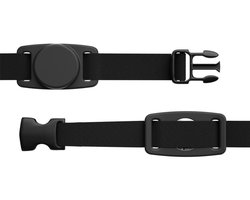 Keybudz PawTag Pet Collar AirTag Houder – Geschikt voor Apple AirTag – Ultra-sterke constructie – Waterdichte IP-68 bescherming – Bevestig je AirTag aan de halsband van hond of kat - Zwart