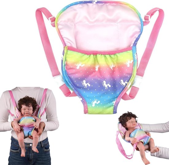 Allecto Plus - Rugzak Accessoires voor Poppen 35-45 cm Roze - Babydraagzak van Allecto Plus — afbeelding 3