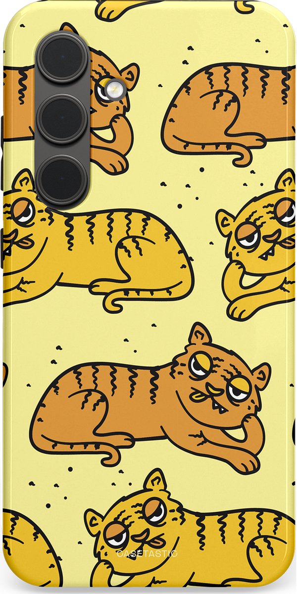 Casetastic Hoesje Geschikt voor Samsung S24 - Stijlvolle Beschermende Duo-layer Case - Tijger dromen