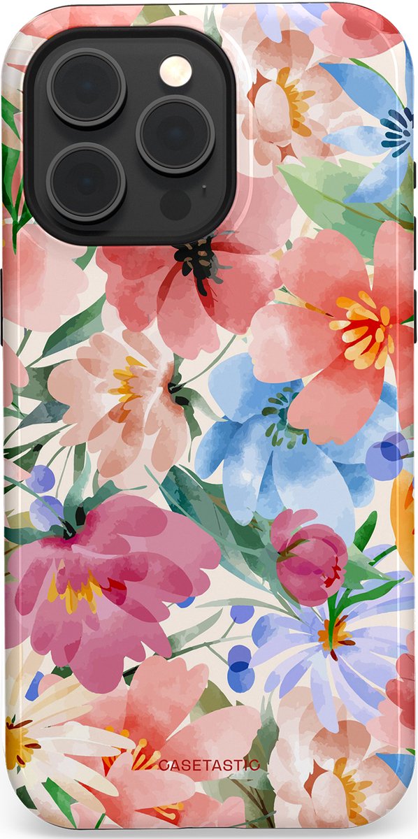 Casetastic Hoesje Geschikt voor Apple iPhone 15 Pro Max Magsafe - Stijlvolle Beschermende Duo-layer Case - Tuin van tinten