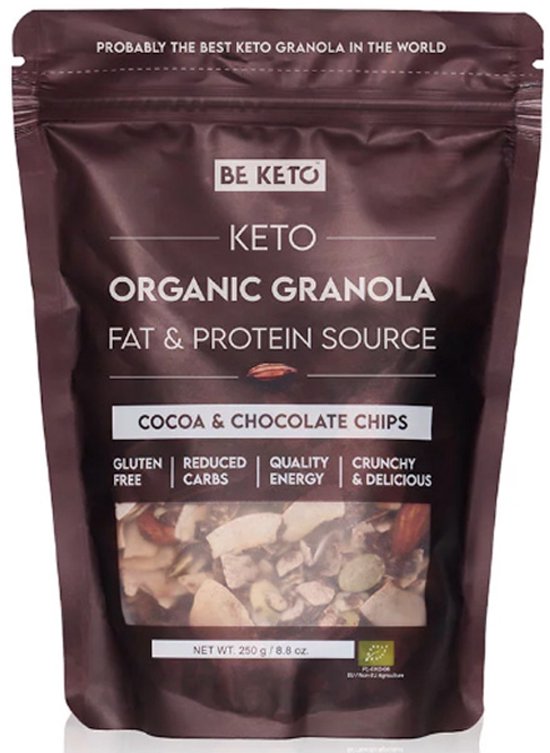 Foto: Be keto organic granola cocoa chocolate chips 1 x 250 gram