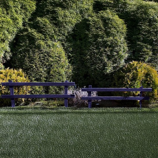 Floranica® Clôture de jardin en bois Farmer | 4 pièces | 50 cm | 30cm de haut | Anthracite | Clôture en pin imprégné pour parterres de fleurs, cultures maraîchères, clôtures de chemin ou clôtures pour parcours d'animaux | portail à mortaise