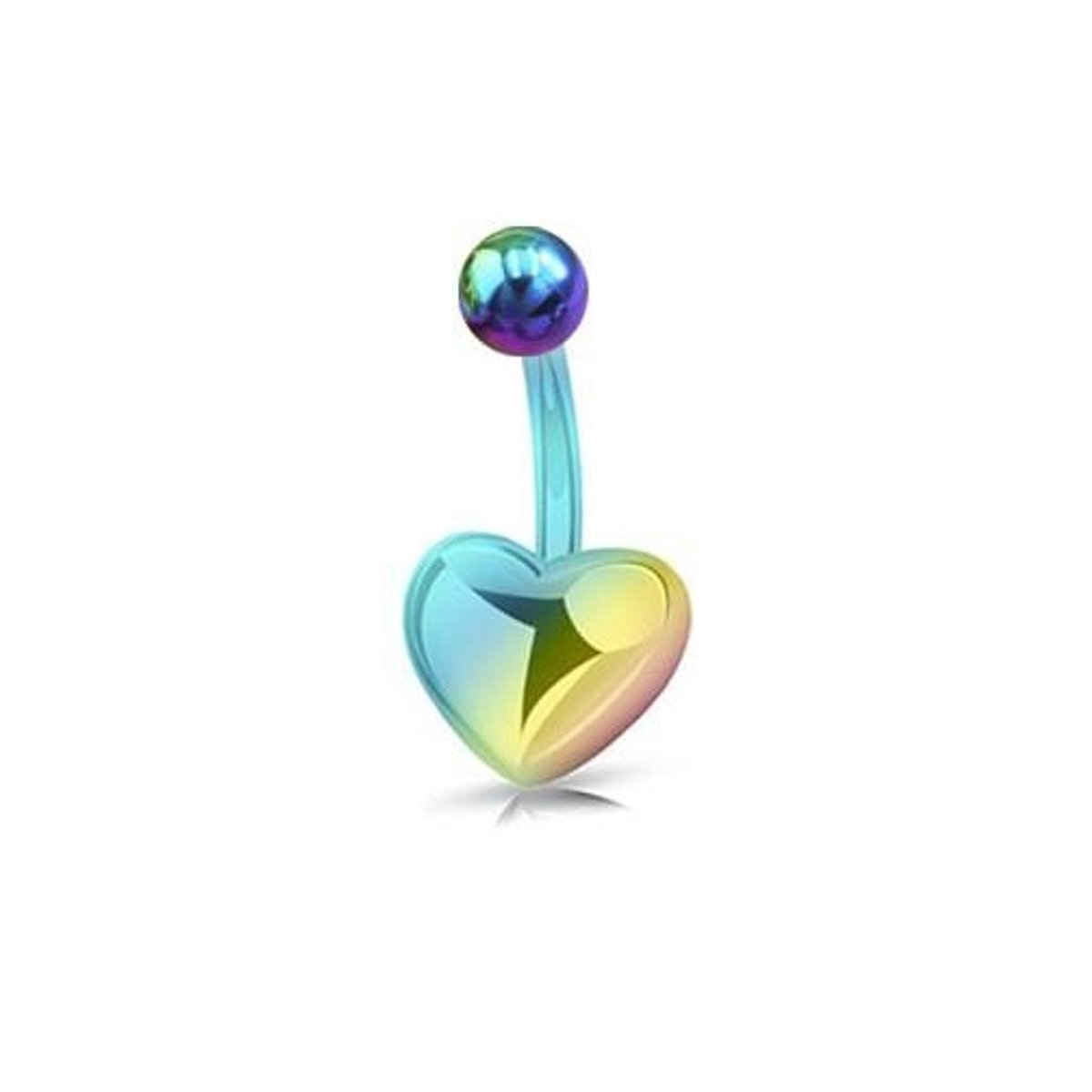 Navel Piercing Hartje -Oliekleurig