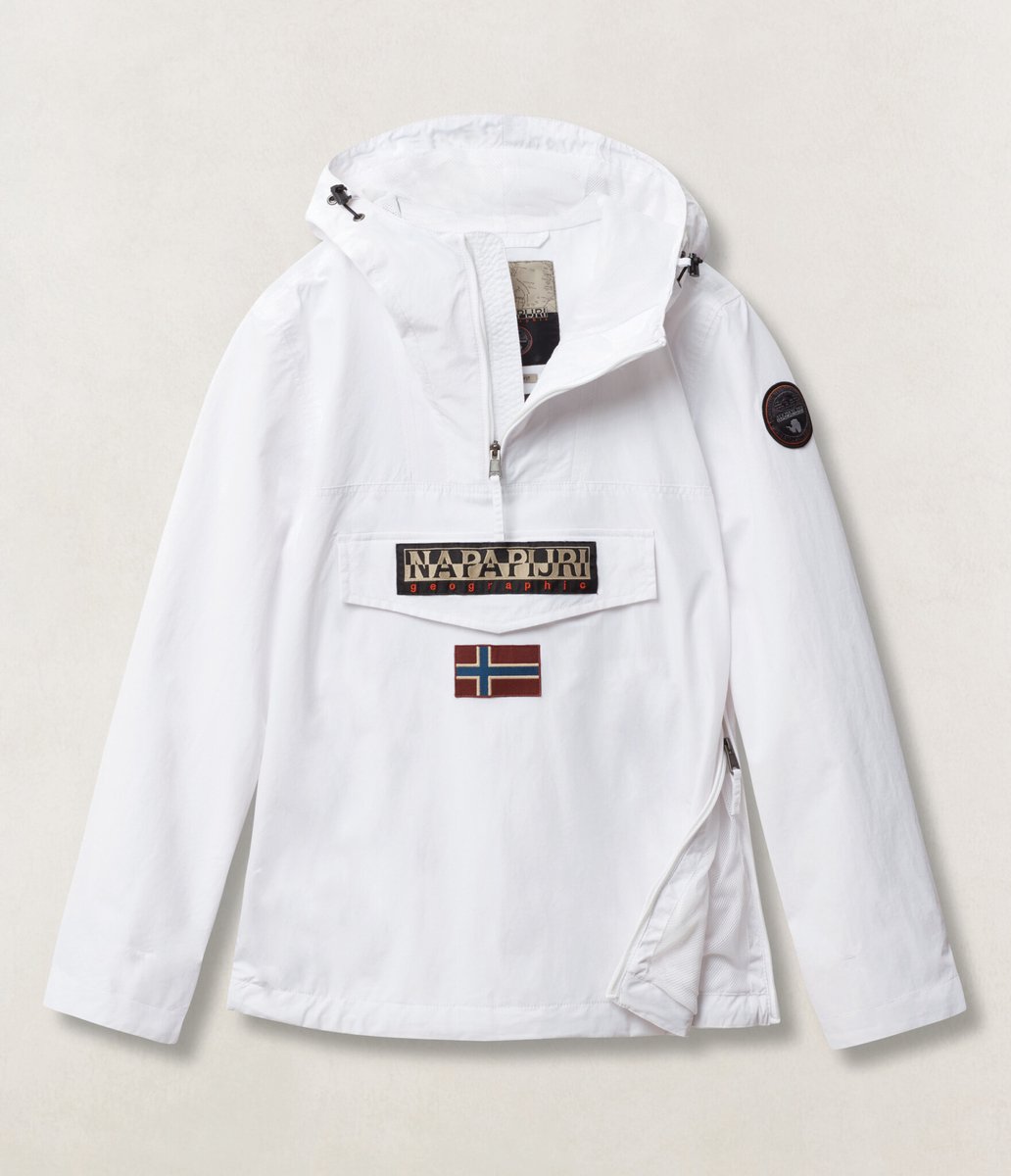 NAPAPIJRI Windbreaker met capuchon RAINFOREST NP000HC0 Bright Wit