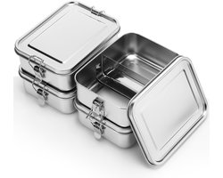 4-Pack - Roestvrij Staal Vershoudbakjes 1400 ml - Brooddoos - RVS Lunchbox - Meal Prep Bakjes - Broodtrommel - Vershouddoos