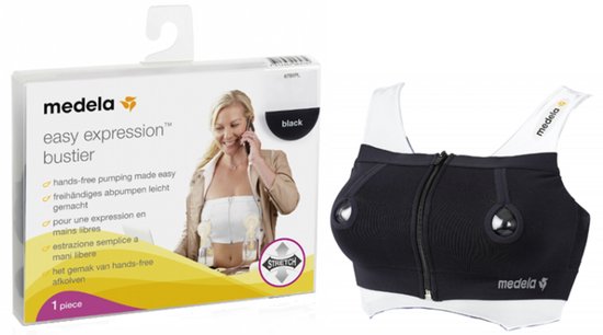Medela Kolfbh handsfree kolven met antislip Medela Easy Expresion Bustier kolf bh - Maat S - Zwart