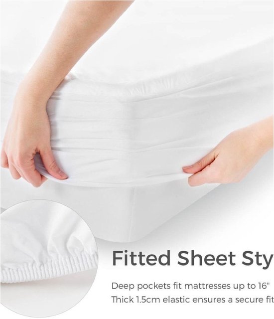 Vêtements de Comfort et d'entretien  | Protège-matelas | Hoeslaken | incontinence | Lavable | 200x140x30cm