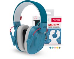 Alpine Muffy Kids Gehoorbescherming kinderen – Oorbeschermers kinderen - Oorkappen kinderen - Verminderd omgevingsgeluid en verhoogd de concentratie - Handig voor in de klas of bij luidruchtige events – Blauw – Demping 25 dB