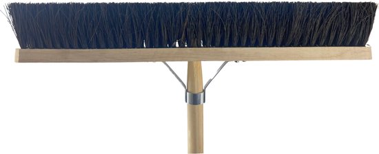 Synx Tools bezem Stadsbezem Straatbezem 60 CM - Colombo Bezem - Natuurvezel haren - Straatbezem haren - Bezems Buiten - Schrobborstels - Buitenbezem - schoonmaakartikelen - Incl. Steel 150cm van Synx Tools — afbeelding 4