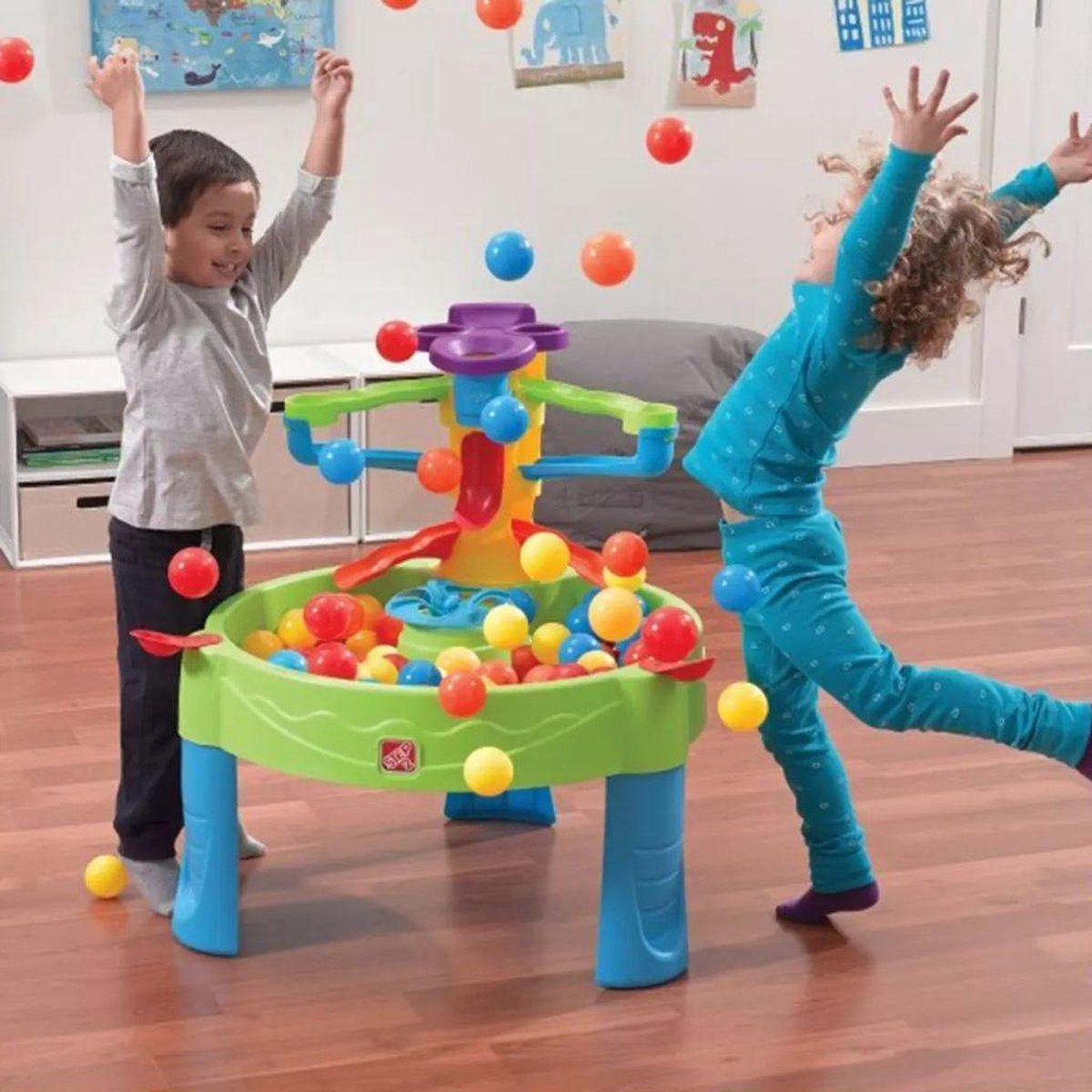 Step2 Busy Ball Watertafel - Met 13 accessoires: katapulten, speelballen en schepbeker - Waterspeelgoed voor kind - Activiteitentafel met ballen & water voor de tuin / buiten — afbeelding 16