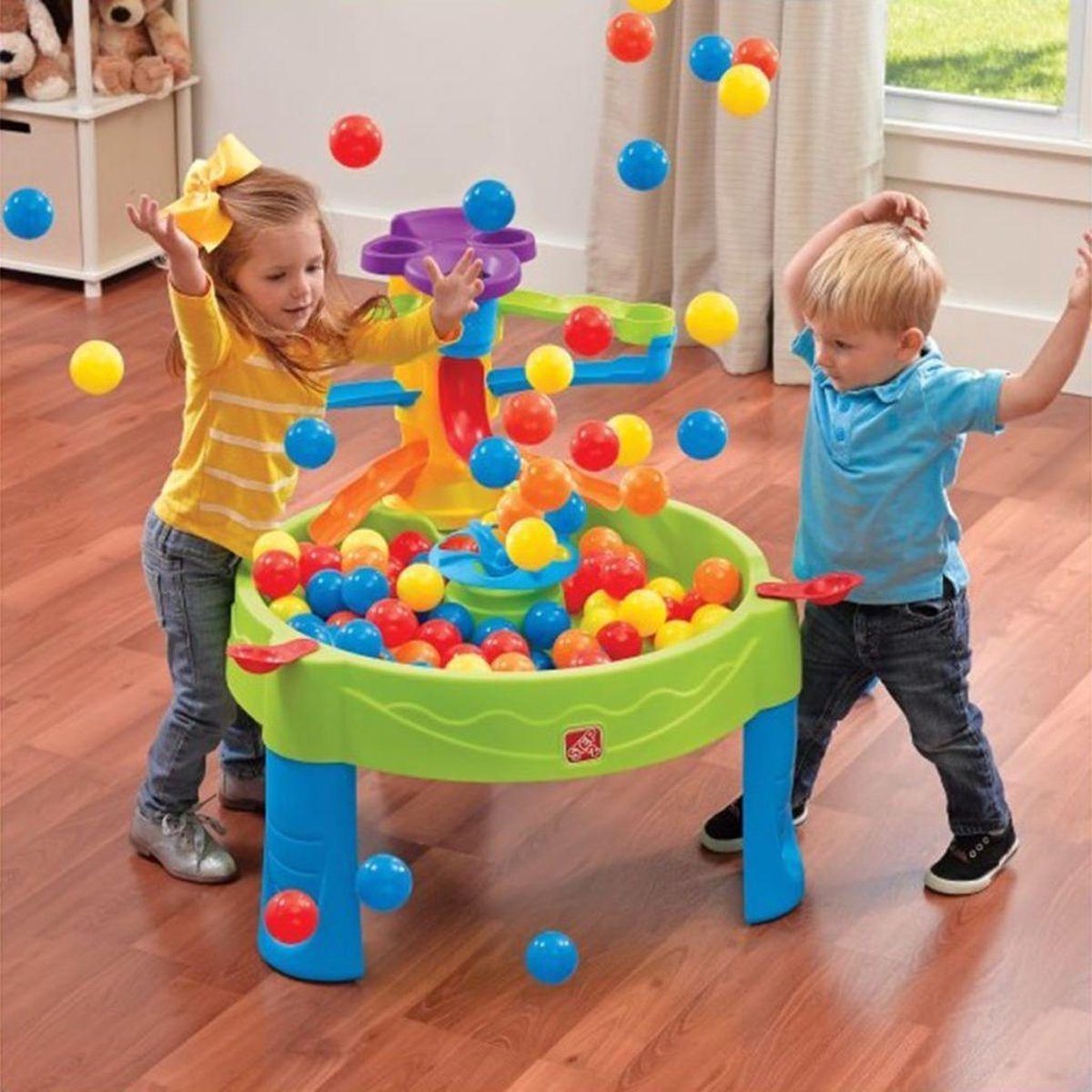 Step2 Busy Ball Watertafel - Met 13 accessoires: katapulten, speelballen en schepbeker - Waterspeelgoed voor kind - Activiteitentafel met ballen & water voor de tuin / buiten — afbeelding 13