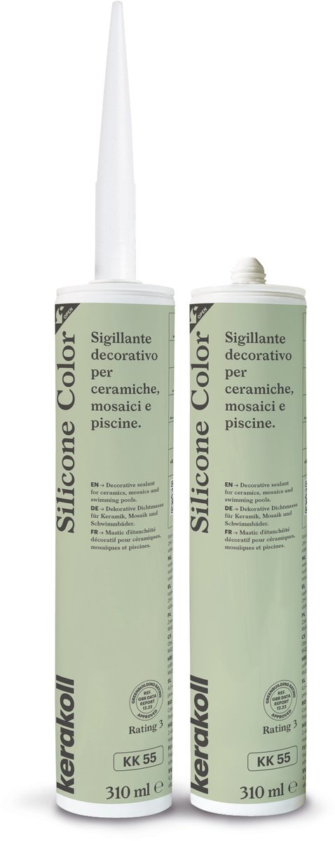 Kerakoll - Silicone Color - KK55 - Siliconenkit - Kleur 55 Groen - Verkrijgbaar in 50 Kleuren - Greenbuild rating 3