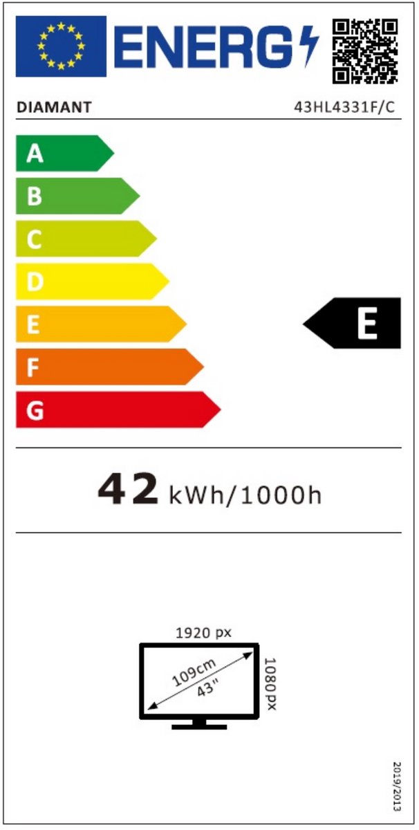 Horizon Diamant 43 inch LED Televisie - Frameless Slim - afbeelding 2