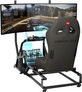 Bol.com REBBLERS® SIMR 1000T Racing Cockpit – Verstelbaar van F1 naar GT/Rally – Inclusief TV Houder – Sim Racing Cockpit voor S... aanbieding
