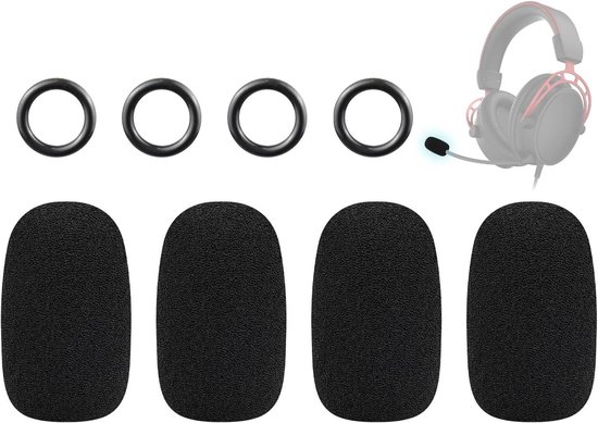 Lot De 4 Protections Micro Mousse SOULWIT - Pare-pop Pour Casques HyperX Cloud, Alpha, Stinger, Etc. - 14