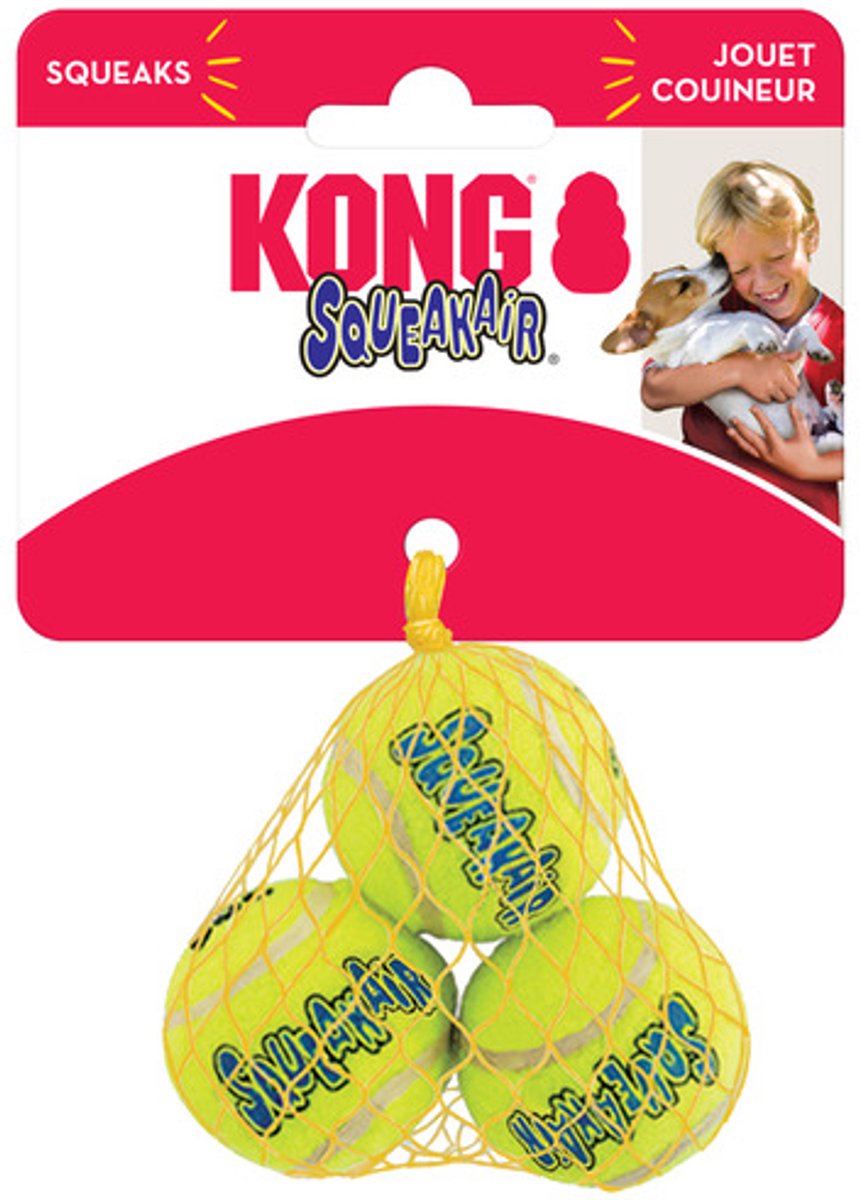 Kong Squeakair Ultra Balls - Hondenspeelgoed - Large - Werpspeelgoed
