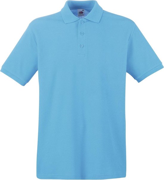 Polo Premium Fruit of the Loom Bleu Azur XXL