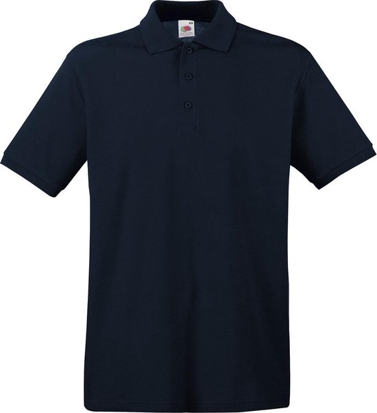 Fruit of the Loom Premium Polo Shirt Donker Blauw XXL