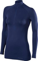 FALKE Maximum Warm Zip Shirt Dames 33040 - Blauw 6177 dark night Dames - XL
