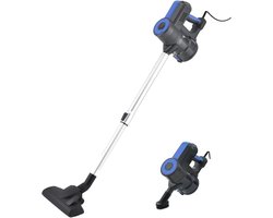 StayPowered 2-in-1 Bedrade Stofzuiger - Krachtige Zuigkracht - Cycloon HEPA-Filtersysteem - Lichtgewicht Aluminium Design - 5 m Kabellengte - Eenvoudige Bediening - Wasbaar Filter - Zwart - Levering Sneller dan Aangegeven!