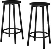 Lot de 2 Tabourets de bar Vicco Edmonton – 31,5 x 64 cm 2 pièces Zwart 2 pièces