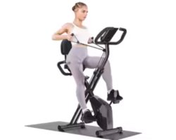 Jurrys Hometrainer Fiets – Opvouwbaar – Met Hartslagsensoren – Fitness Fiets voor Thuis – Zwart - Compact - Crosstrainer
