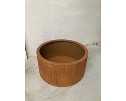 Rond Ø400xh400mm-CortenStaal Bloembak-MetAgarden