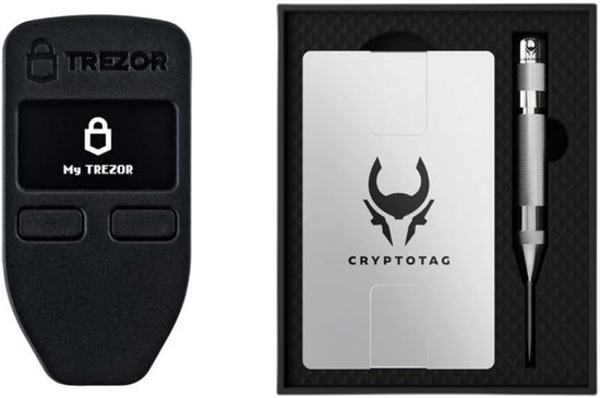 Trezor One - Zwart + Cryptotag Zeus Bundel | bol