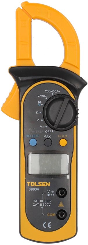 Foto: Tolsen multimeter met klem digitaal data hold functie