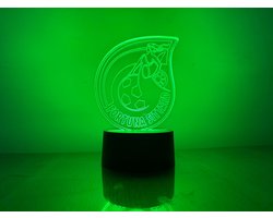 Ledlamp Fortuna Sittard - Nachtlamp - Met afstandsbediening