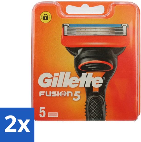 Gillette - Fusion 5 - Lames de rasoir de rechange - 5 Lames de recharge - Pack économique - 2 pièces