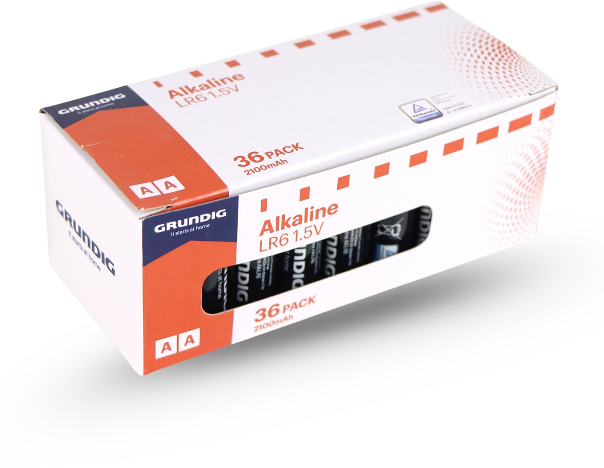 Grundig Batt Alk Aa/lr6 2100mah 36pc - Metaal