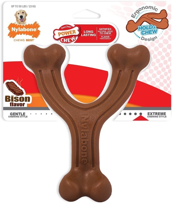 Nylabone extreme chew wishbone bison - Default Title