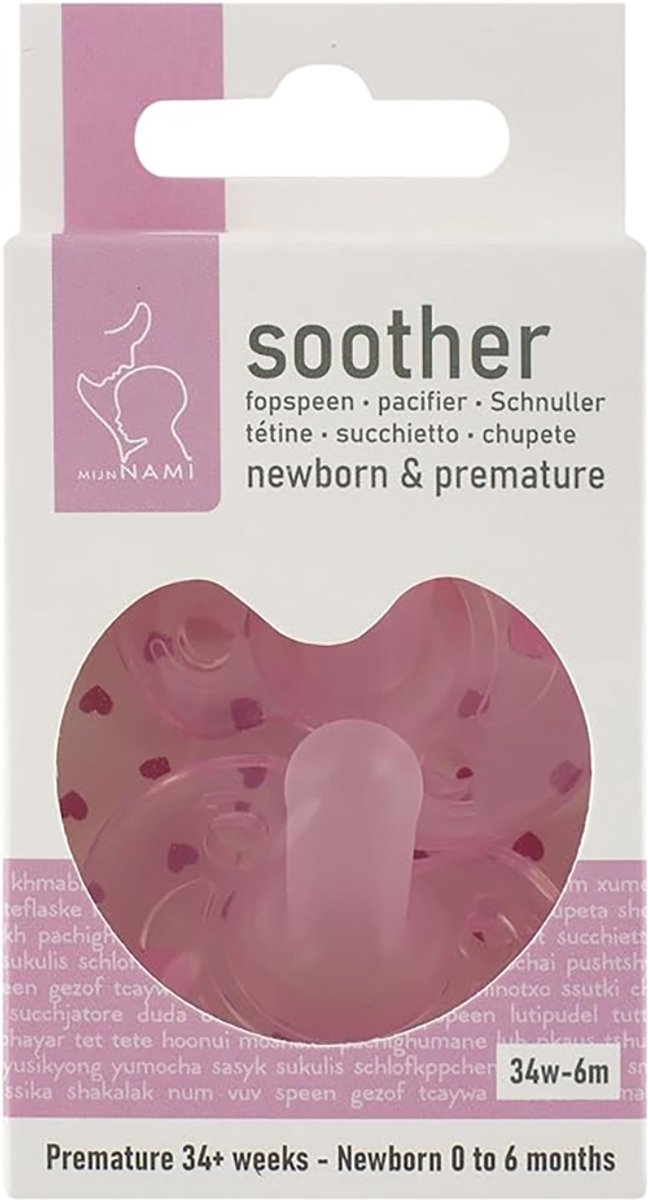 MijnNami Soother Speen Duopak - 2 stuks - Pink - Stimuleert borstvoeding - Newborn fopseen - 34w / 0-6 maanden van Merkloos — afbeelding 4