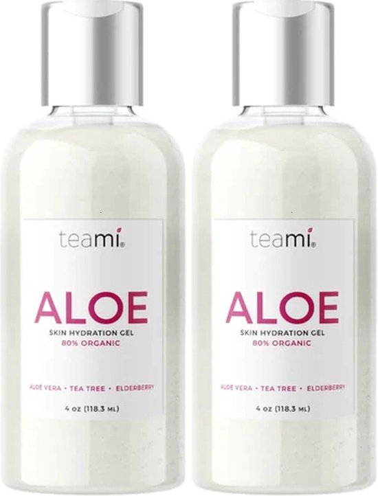 Teami Organic Skin Hydration Gel - Aloë Vera - Ultra hydraterende - Huidverzachter - Voor gezicht/lichaam/haar - Vegan