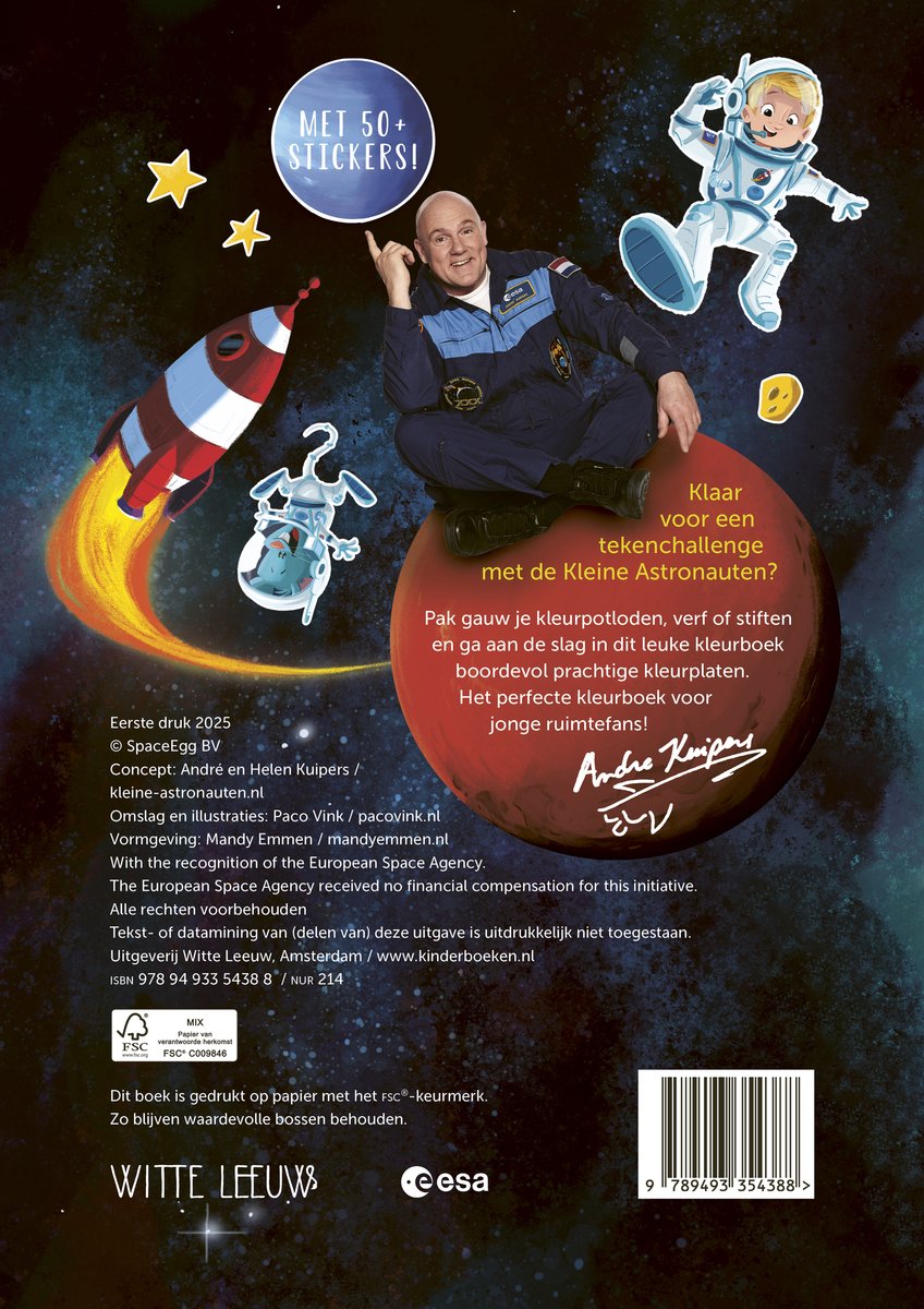 De kleine astronauten kleurboek - back cover