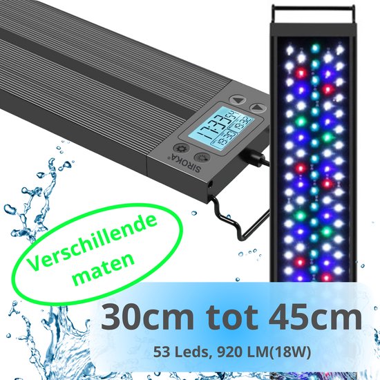 Aquarium lamp - LED Aquariumverlichting - Dimbaar - Timer - 30 tot 45cm - Verschillende maten verkrijgbaar - Vernieuwde versie