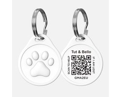 Witte Hondenpenning met QR-code: Gemoedsrust voor jou, veiligheid voor je huisdier! Direct contact bij vermissing, altijd up-to-date en veilig. Duurzaam, stijlvol en eenvoudig in gebruik. Jouw huisdier verdient de beste bescherming!