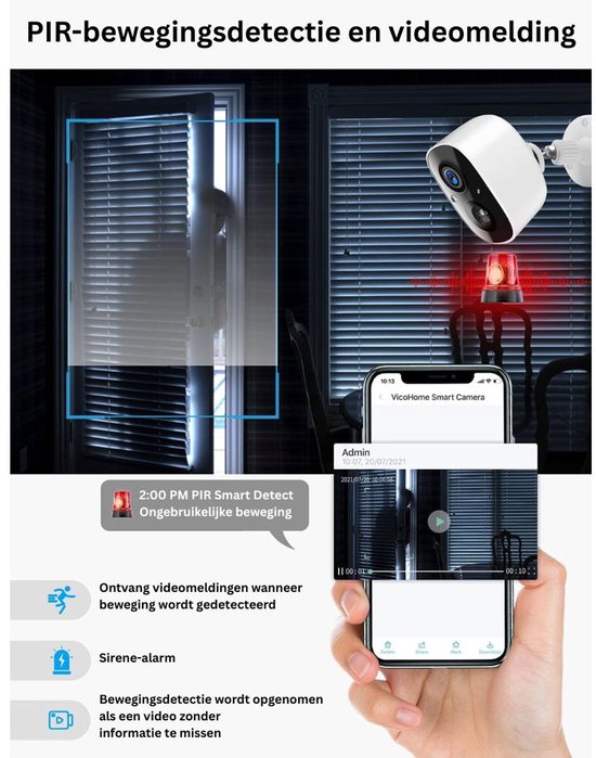 CRLYN® Camerabewaking - Beveiligingscamera Draadloos Buiten - Bewakingscamera van CRLYN® — afbeelding 5
