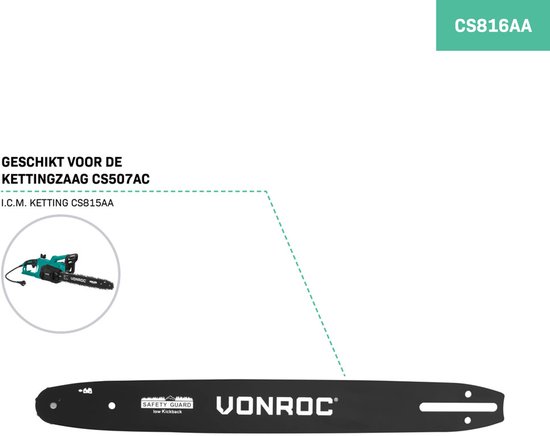 VONROC Zwaard - voor VONROC Kettingzaag CS507AC van VONROC — afbeelding 4