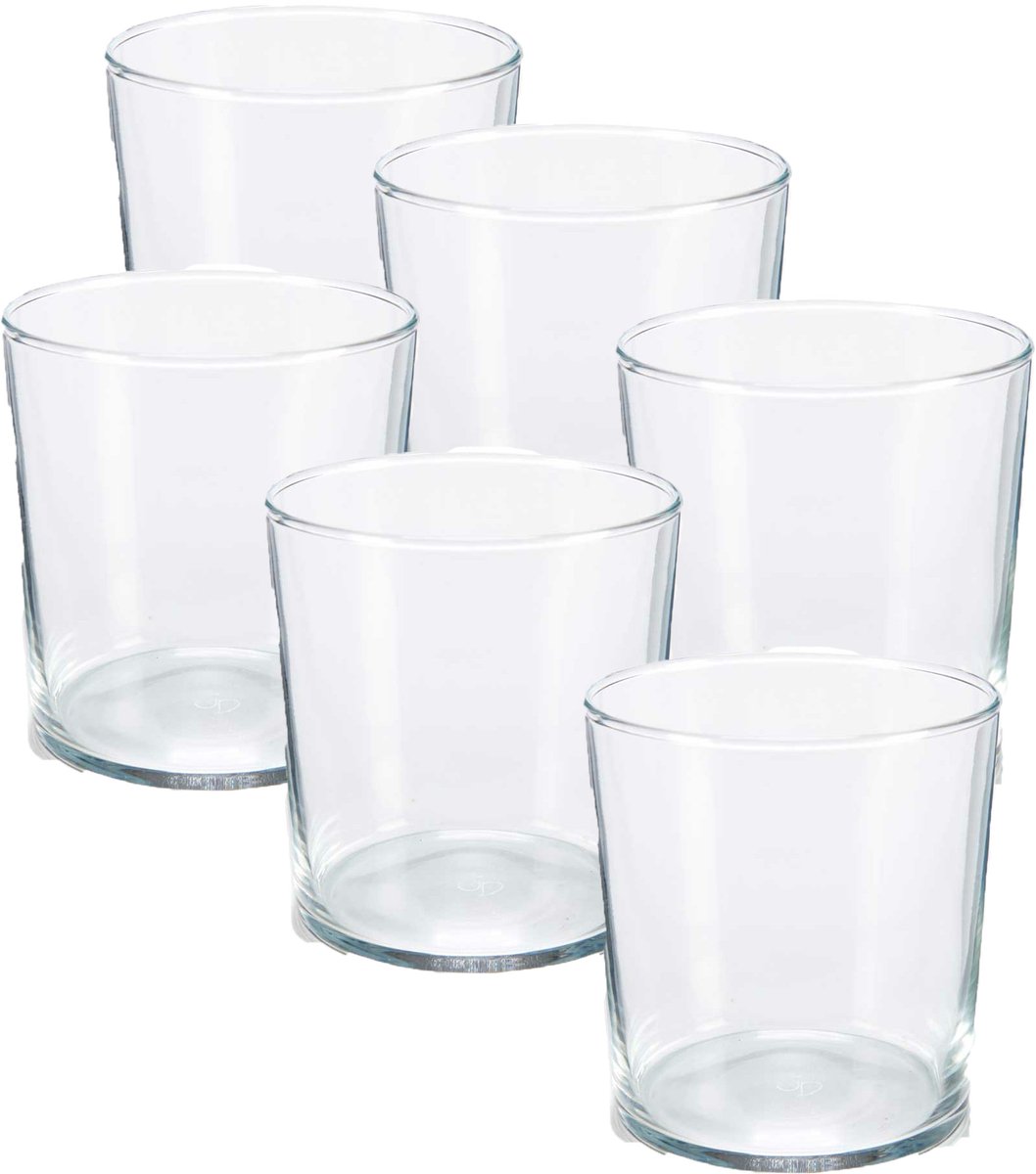 Pasabahce Drinkglazen/waterglazen Bistro - transparant - glas - set 8x stuks - 380 ml