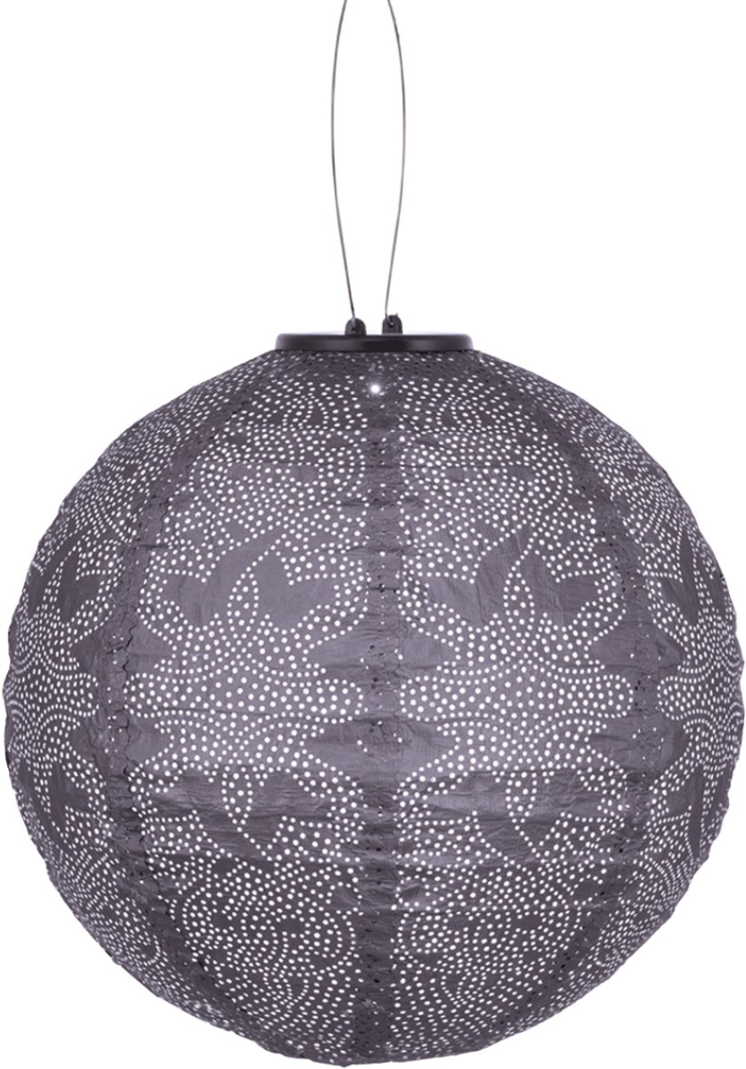 Lumiz Solar Tuinverlichting - Tuinverlichting op zonne energie - Buitenlampjes - Tuinverlichting op zonneergie - Buitenverlichting - Decoratie - Marrakesh Rond - 30 cm - Paars
