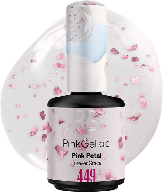 Pink Gellac - 449 Pétale Pink - Collection Forever Grace - Édition mariage - Vernis gel - 15 ml